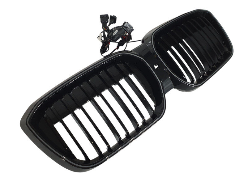 Ніздрі Чорний глянець IX3 LED ( Iconic Glow ) 2bar O на BMW X3 G01 2022-2024 року