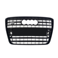 Решітка радіатора Full Black ( в стилі W12 ) ПОШКОДЖЕНА на Audi A8 D4 2010-2014 року