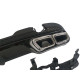 Дифузор ( заднього бампера ) Full Black / Chrome Pipe ( стиль AMG E63 ) на Mercedes-Benz E-Class W212 2013-2016 року